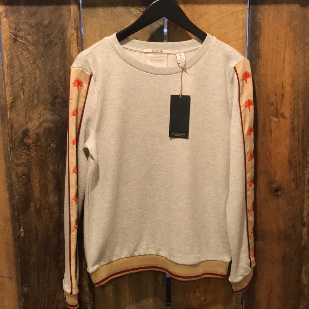 NWT Scotch and Soda palm tree sweatshirt